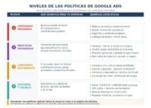 Niveles de restricción en Google Ads
